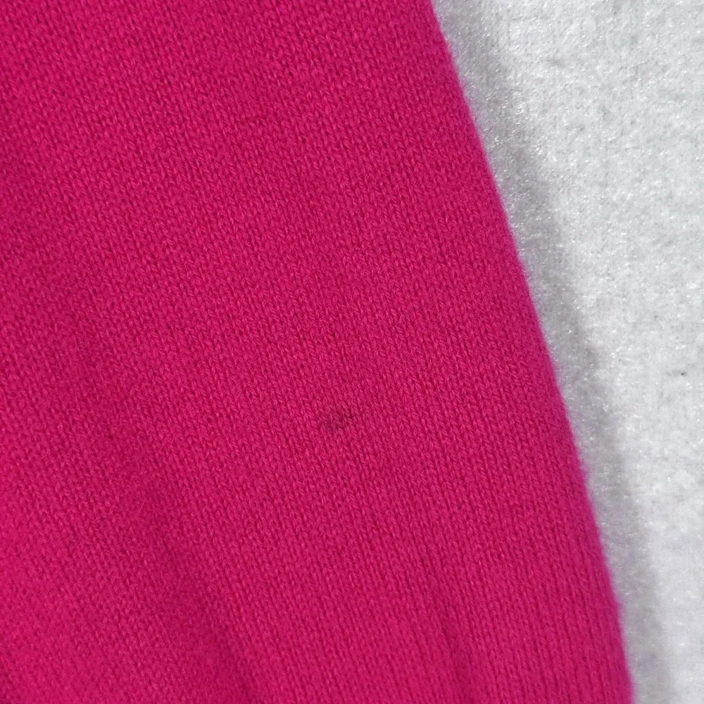 J‎ Crew Cashmere Sweater Womens Medium Classic Fit Crewneck Preppy Pink BA400